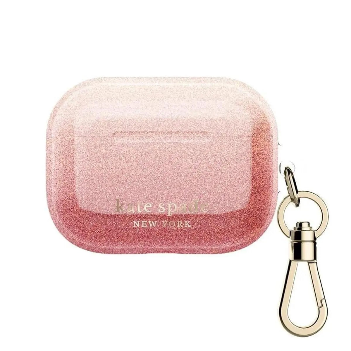Kate Spade New York AirPods Pro Case (Ombre Glitter Sunset/Pink Multi/Gold Foil Logo)