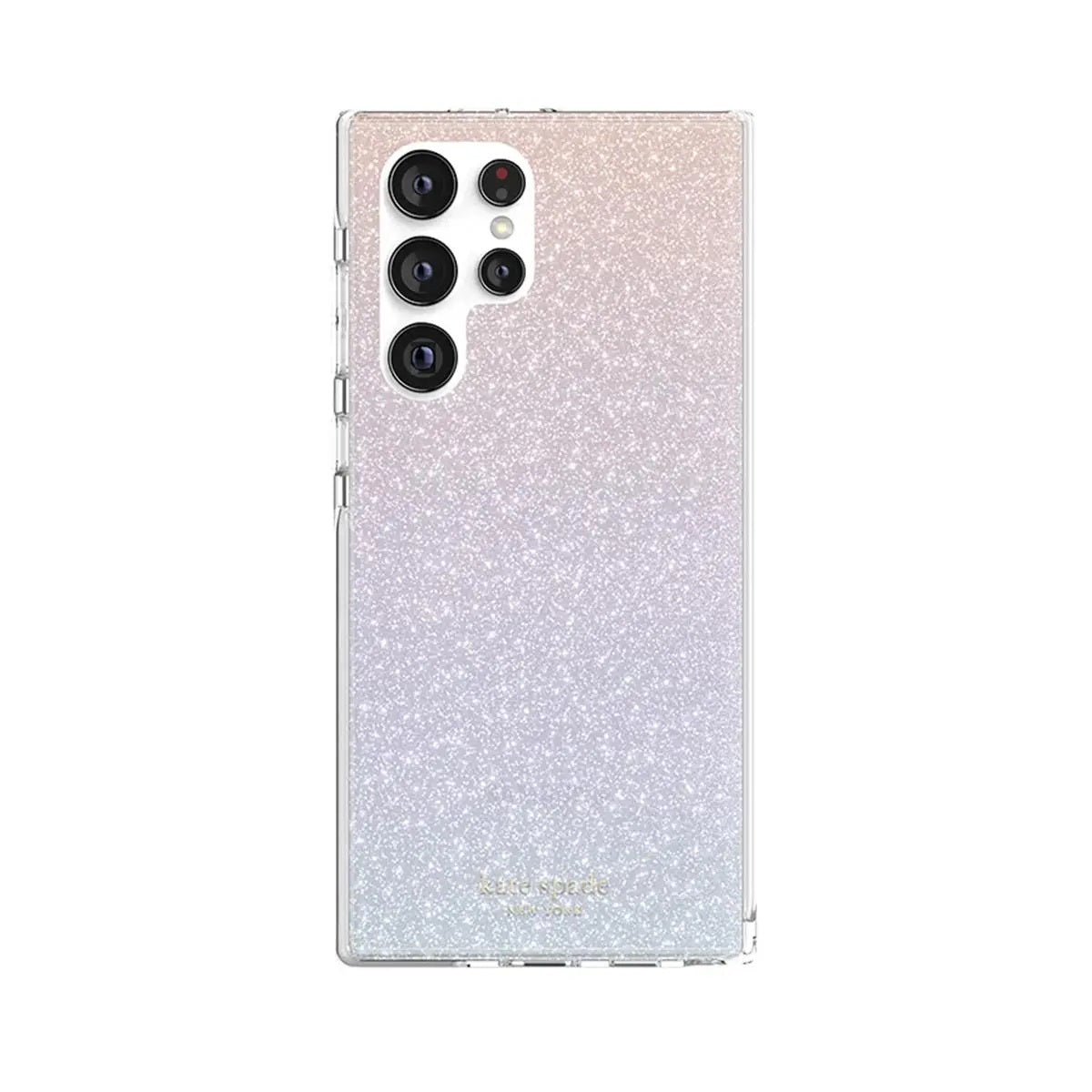 Kate Spade New York Defensive Hardshell Case for Samsung Galaxy S22 Series (Ombre Glitter)