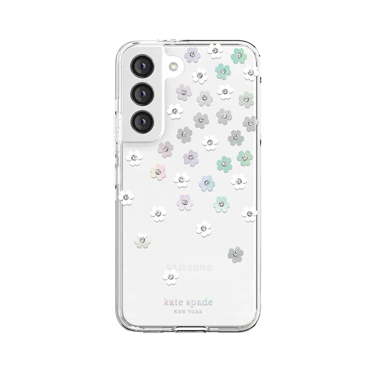 Kate Spade New York Defensive Hardshell Case for Samsung Galaxy S22 Series (Scattered Flowers)
