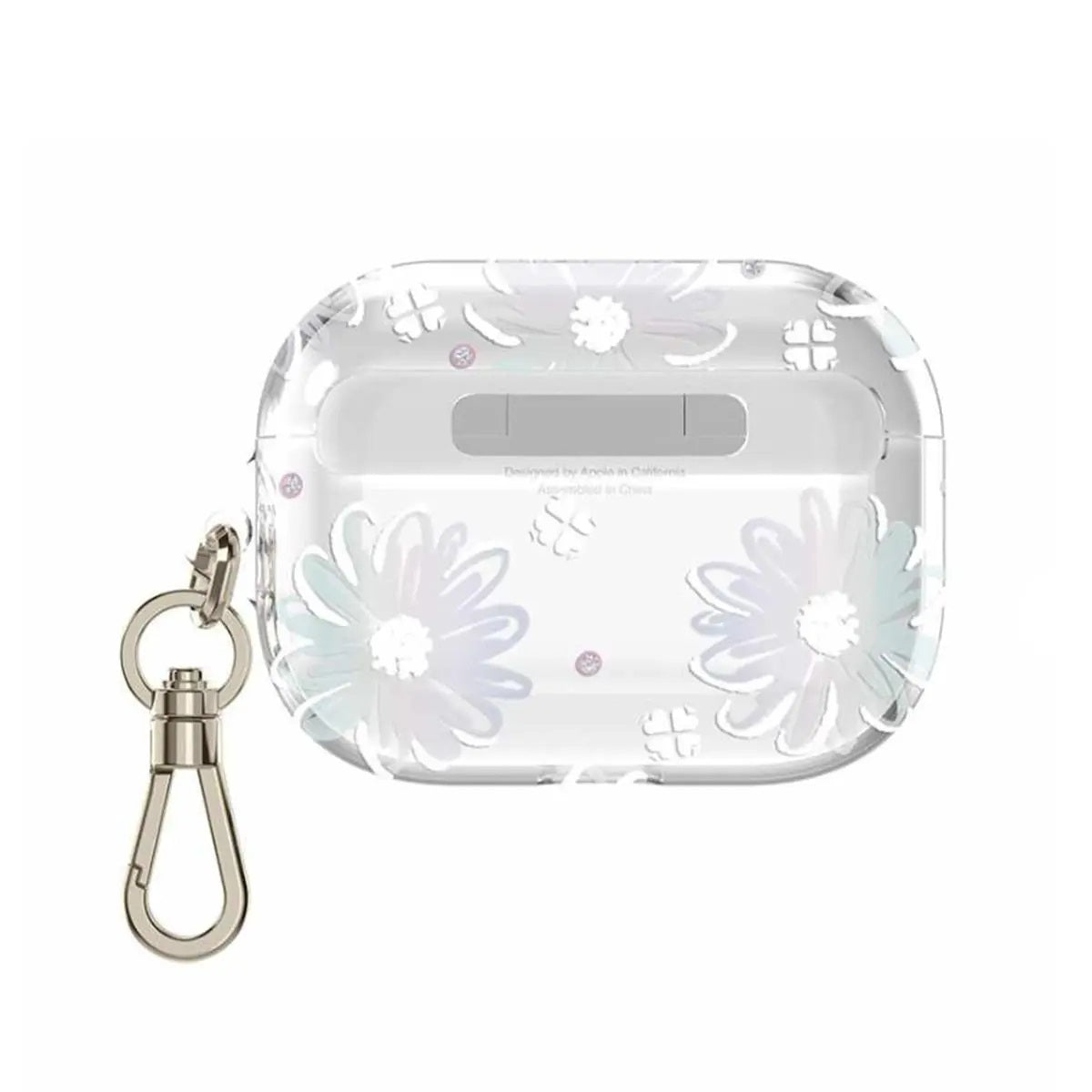 Kate Spade New York Protective AirPods Pro Case (Daisy Iridescent Foil/White/Clear)