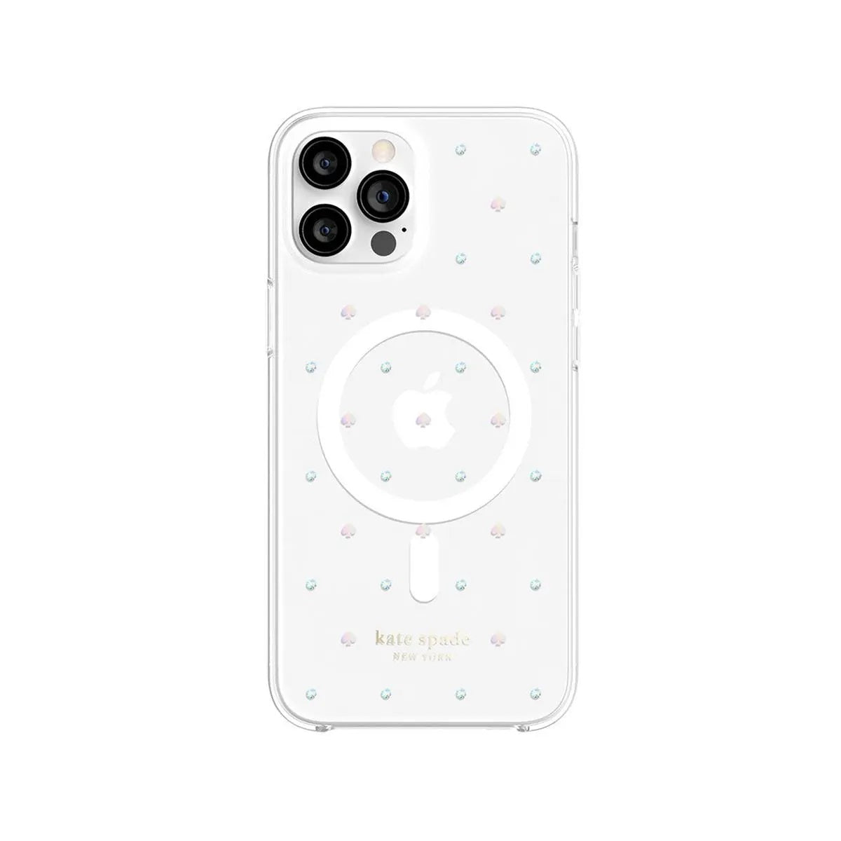 Kate Spade New York Protective Hardshell Case for MagSafe for iPhone 12 Pro Max/ 13 Pro Max (Pin Dot Clear)