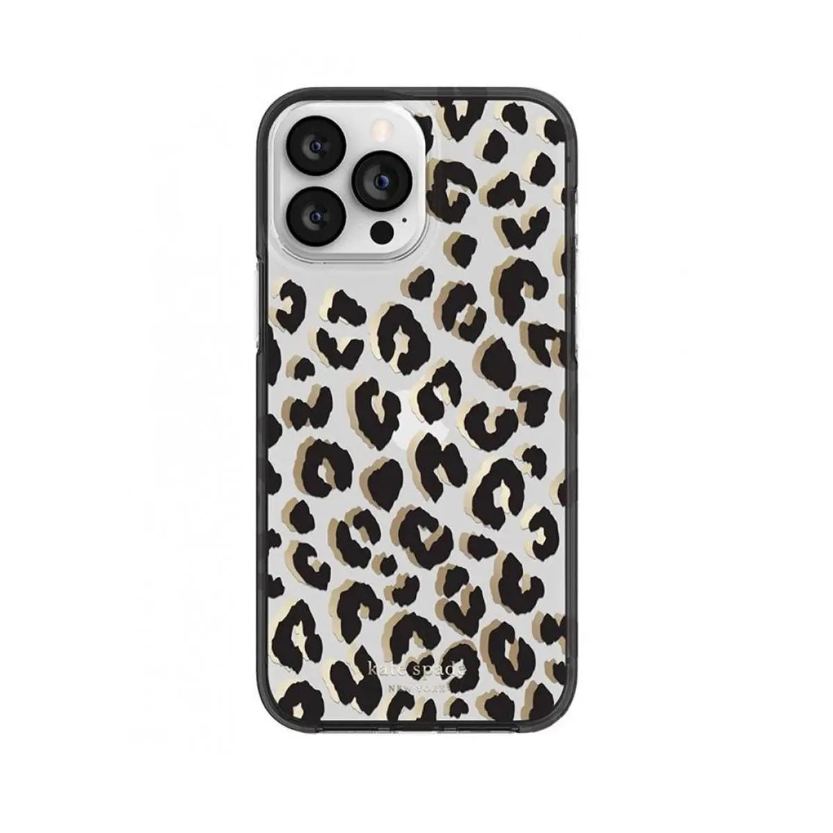 Kate Spade New York Protective Hardshell Case for iPhone 12 Pro Max/ 13 Pro Max (City Leopard Black)