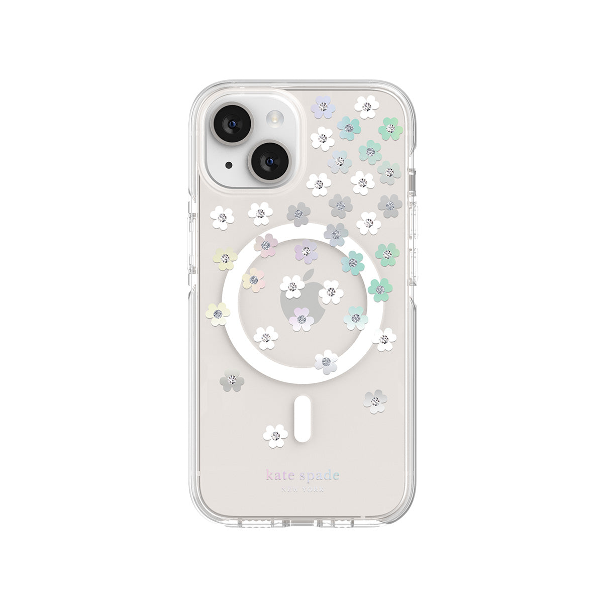 Kate Spade New York Protective Hardshell for MagSafe Case for iPhone 13/14 Series (Scattered Flowers)