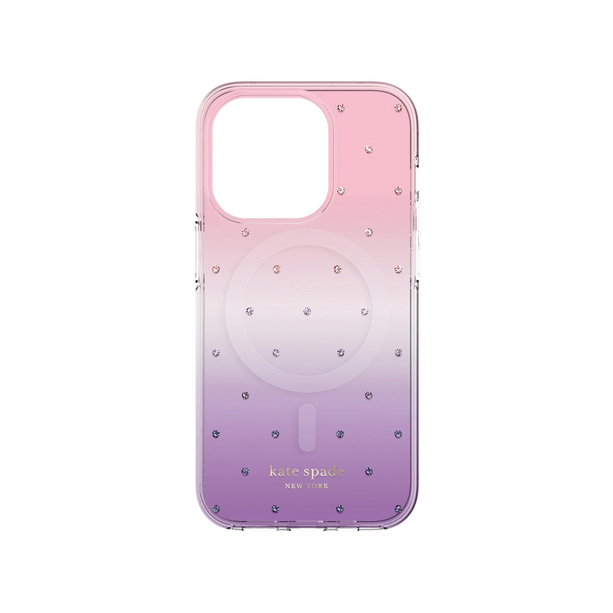 Kate Spade New York Protective Hardshell MagSafe Case for iPhone 14 Pro Max (Ombre Pin Dot)