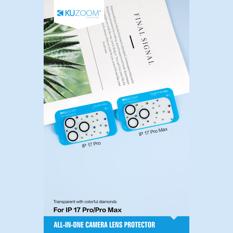 Kuzoom All-in-one camera lens protector for iPhone 17 Pro Max Series