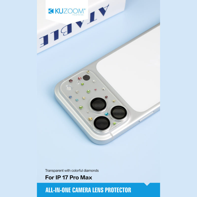 Kuzoom All-in-one camera lens protector for iPhone 17 Pro Max Series