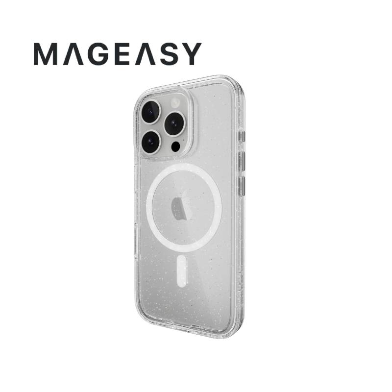 MagEasy Bright M Never Yellowing Shockproof Clear Case for iPhone 16 Series