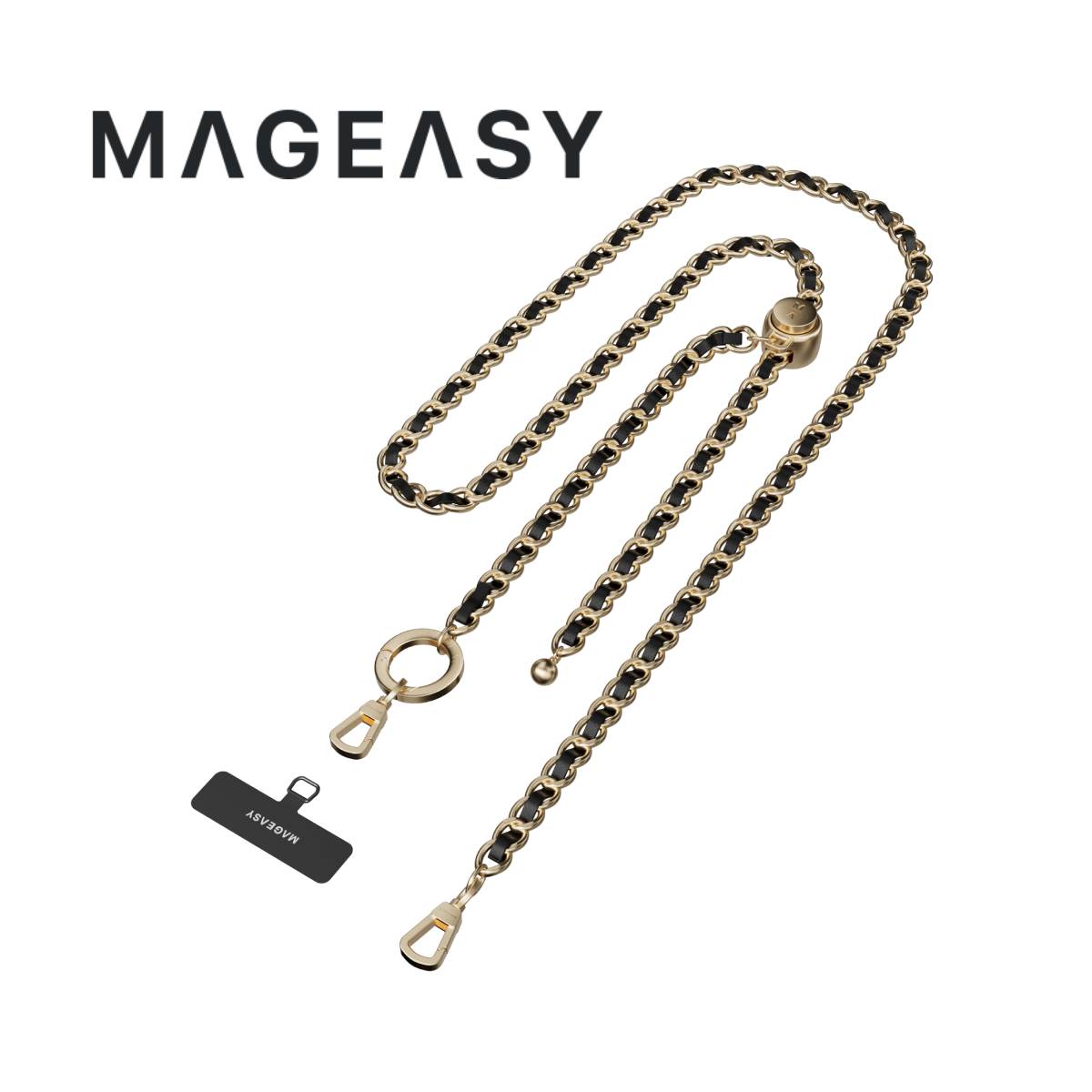 MagEasy Leather Chain Strap - Classic + Strap Card