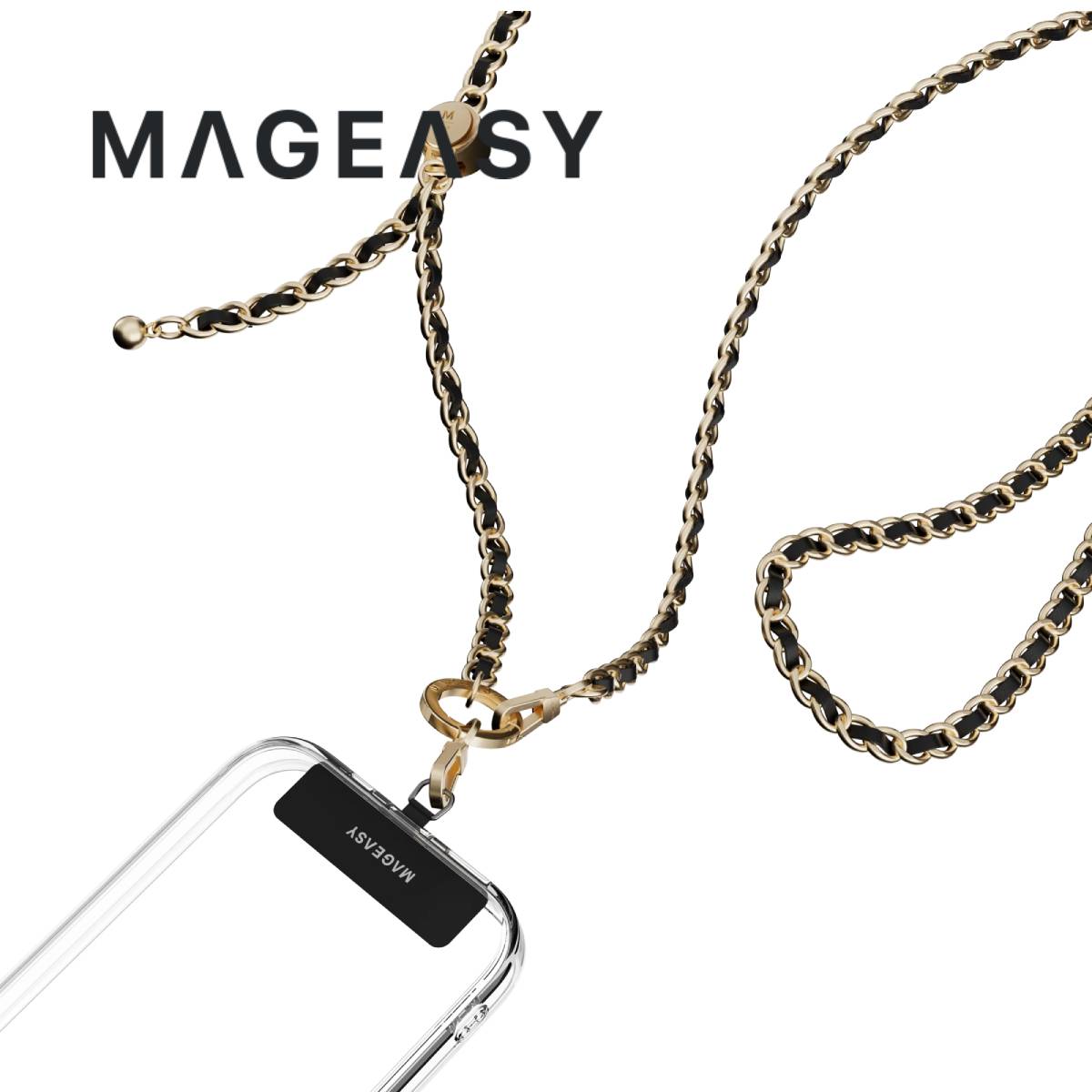 MagEasy Leather Chain Strap - Classic + Strap Card