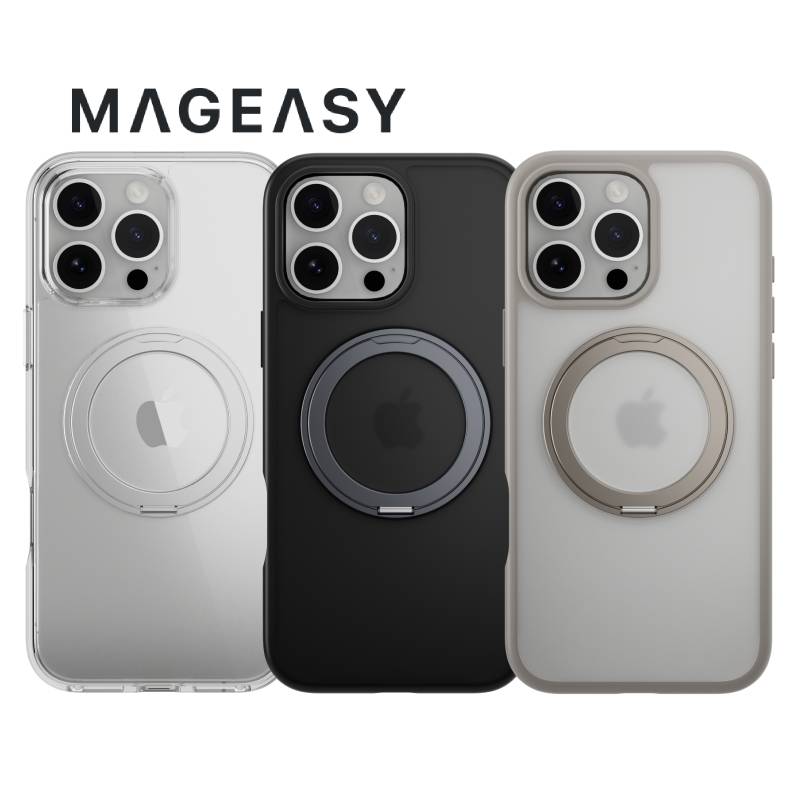 MagEasy MagStand 360 M Rotating Ring Protective Case for iPhone 16 Series