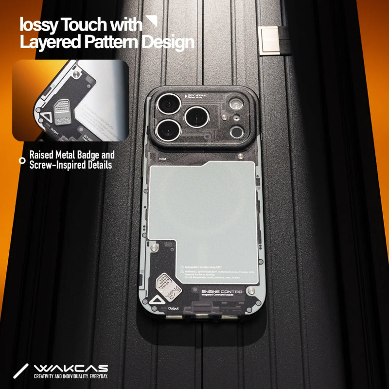 Wakcas Black See-Through Matte MagSafe Case for iPhone 18 Series