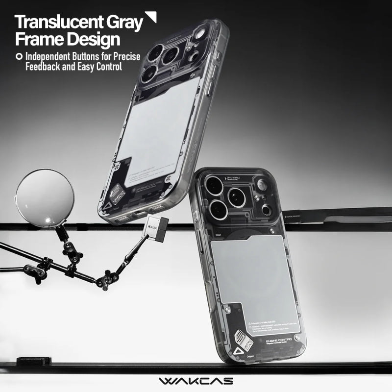 Wakcas Black See-Through Matte MagSafe Case for iPhone 18 Series