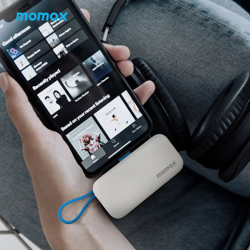 Momax 1-Power Mini 5000mAh Bulit-in USB-C Battery Pack