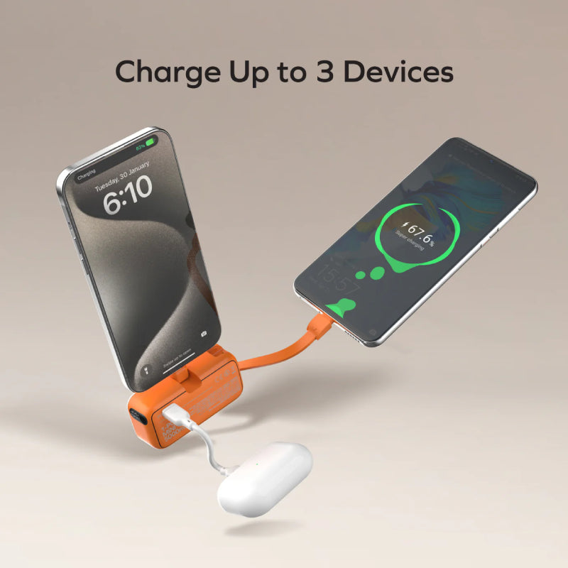 Momax 1-Power Mini 5000mAh Bulit-in USB-C Battery Pack