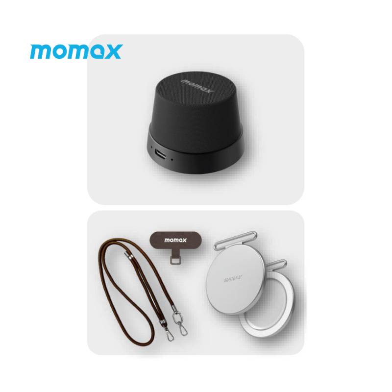 Momax 1-Vibe go Magnetic Wireless Speaker Bundle Set (BS6GSD)