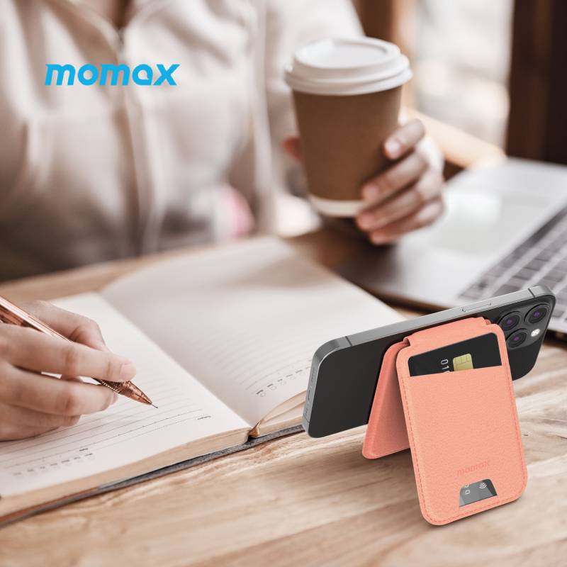 Momax Magnetic Wallet stand with Card Holder