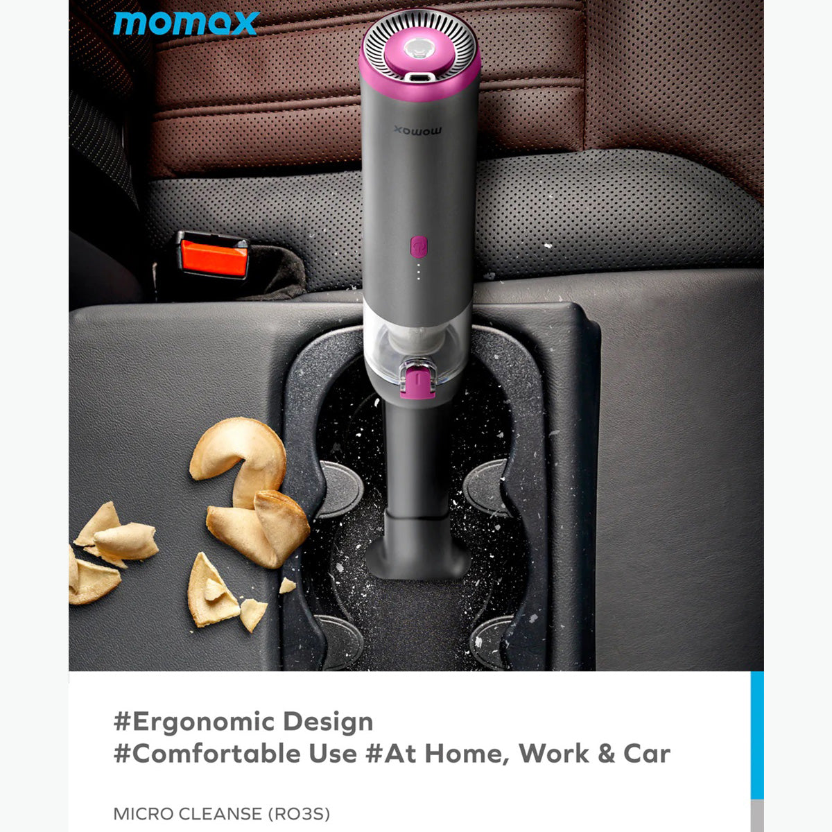 Momax Micro Cleanse Portable Mini Vacuum Cleaner RO3E (Space Gray) - XtraSure | Apple Authorized Reseller in Myanmar