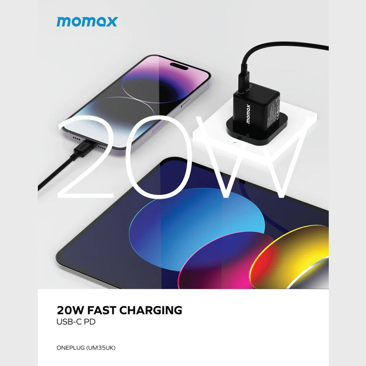 Momax ONEPLUG 20W Mini USB-C Fast Charger (UM35CND)