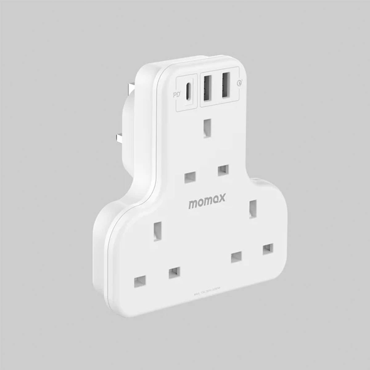 Momax Oneplug 3-Outlet T-Shade Extenrion Socket with USB - XtraSure | Apple Authorized Reseller in Myanmar