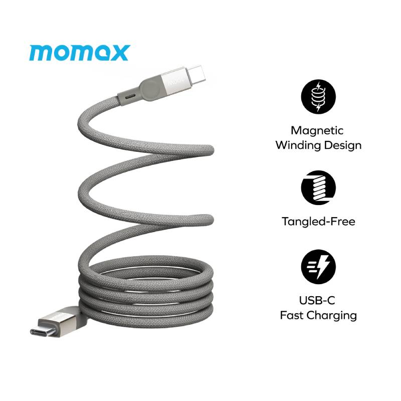 Momax Mag Link USB-C to USB-C 100W USB2.0 Magnetic Cable (DC35L)