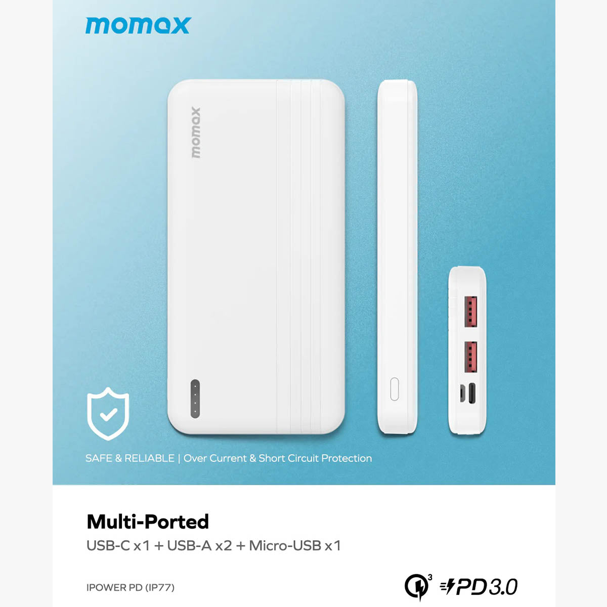 Momax iPower PD Fast Charge Power Bank (10000 mAh)