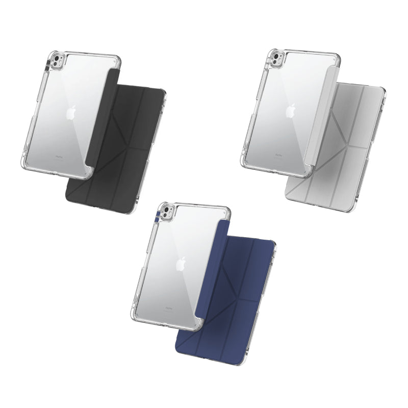 Mutural Clear Pro Folio Case for iPad M5-M4 Pro 11"/13"