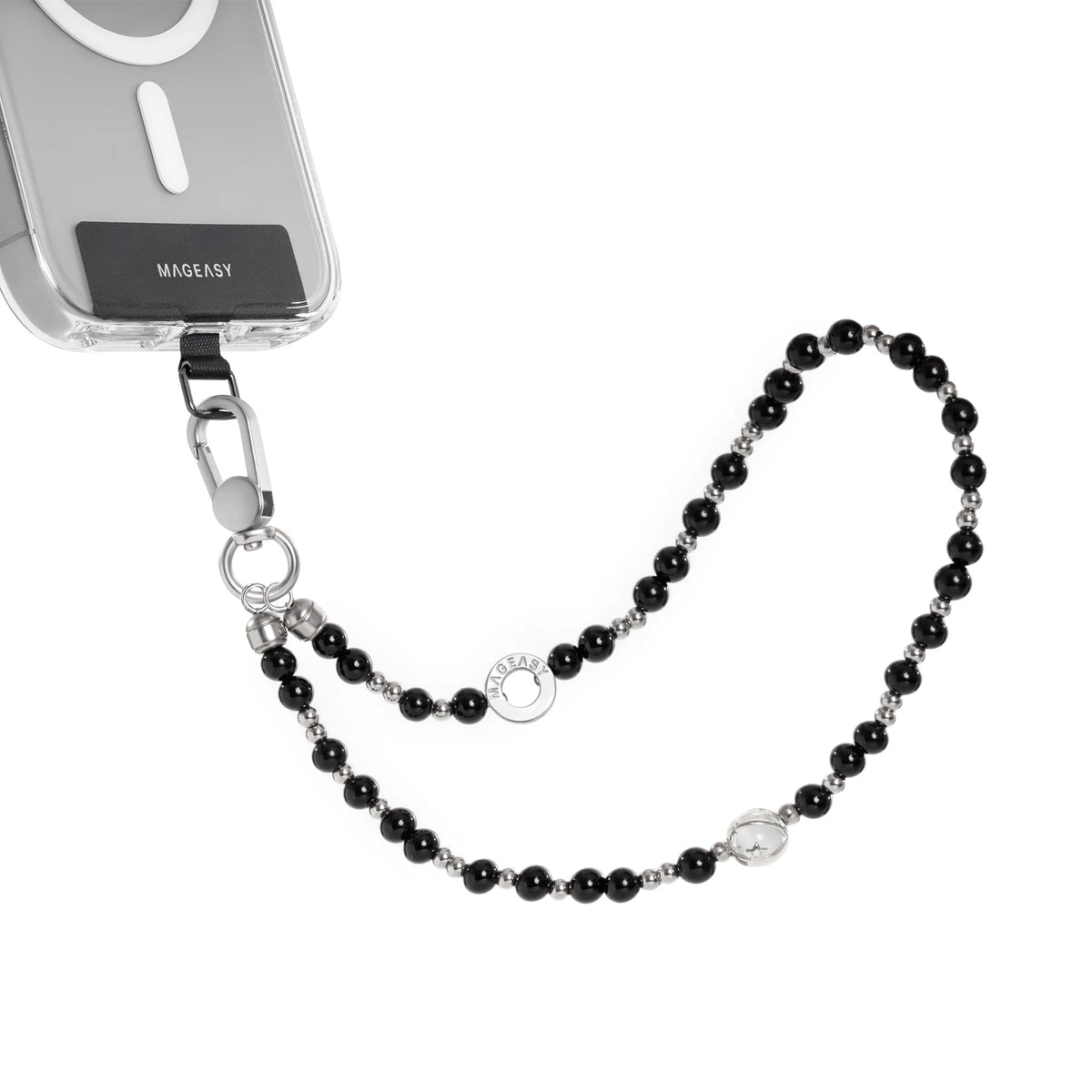 MagEasy Beaded Wrist Strap + Strap Card (Snap Hook (with Strap Card))