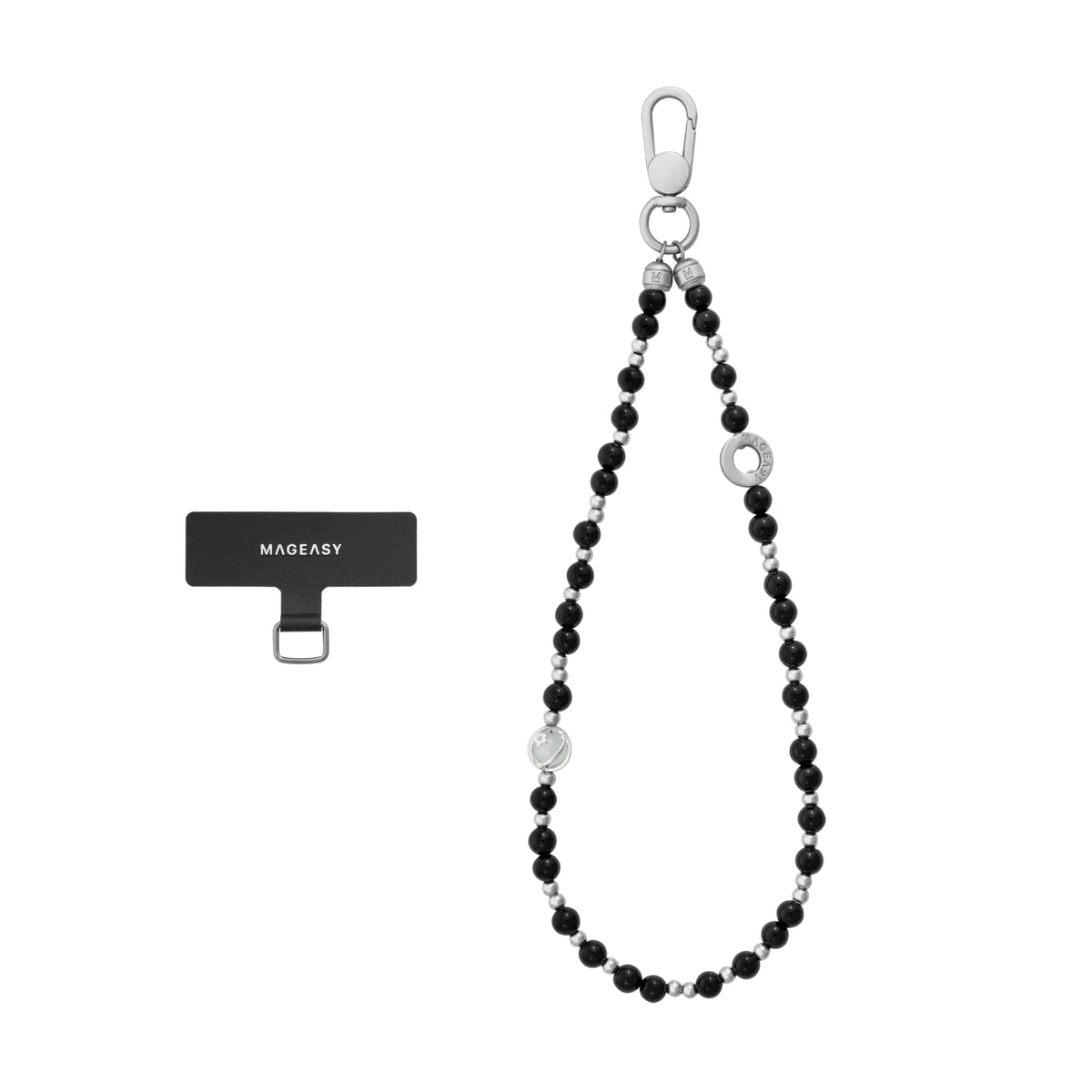 MagEasy Beaded Wrist Strap + Strap Card (Snap Hook (with Strap Card))