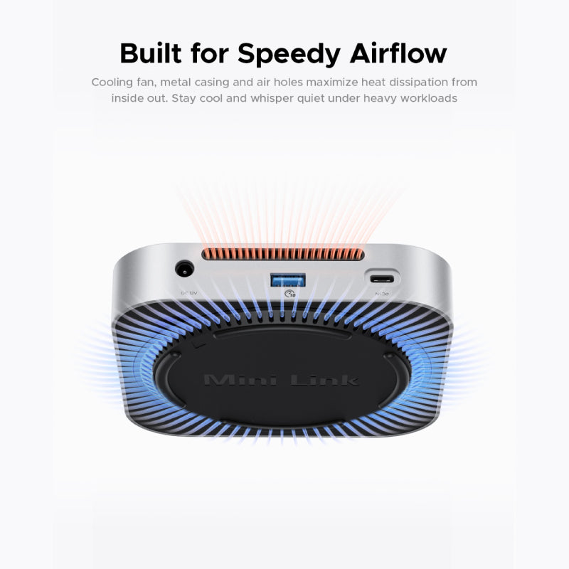 Orico MiniLink 7-in-1 Dock with M.2 SSD Enclosure for Mac mini