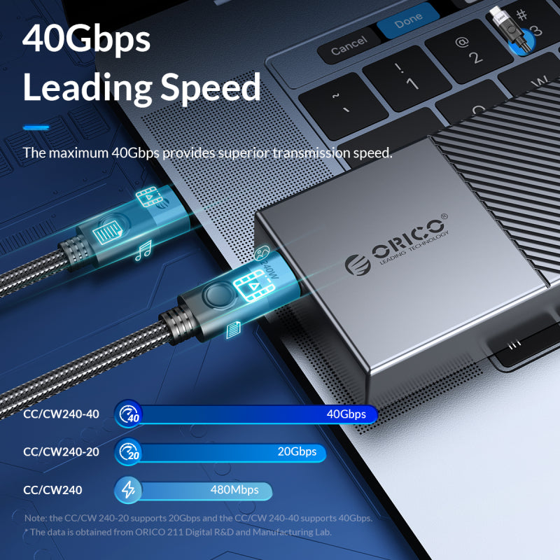 Orico USB-C PD240W Multifunctional Data & Charging Cable