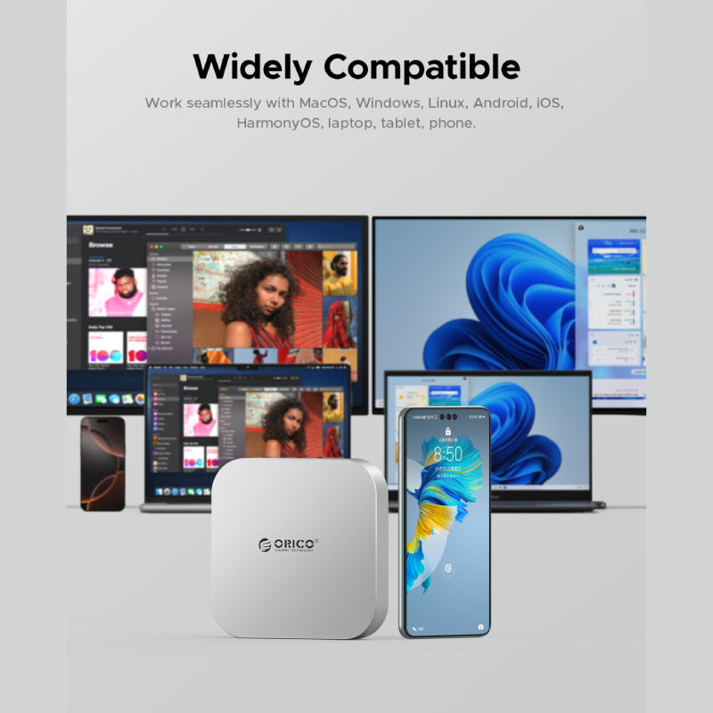 Orico MiniLink 7-in-1 Dock with M.2 SSD Enclosure for Mac mini