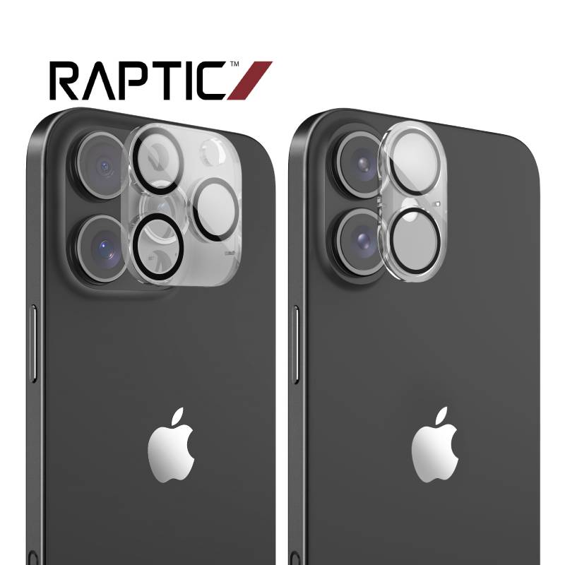 Raptic Glass Camera Lens Coverage for iPhone 16 Series