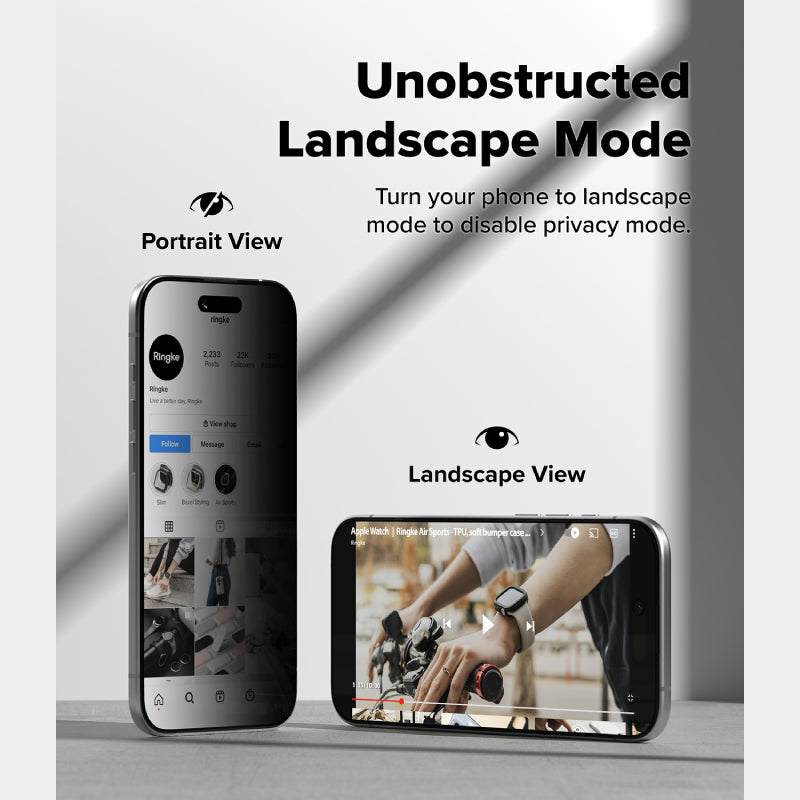 Ringke Easy Slide Privacy Tempered Glass for iPhone 17 Series