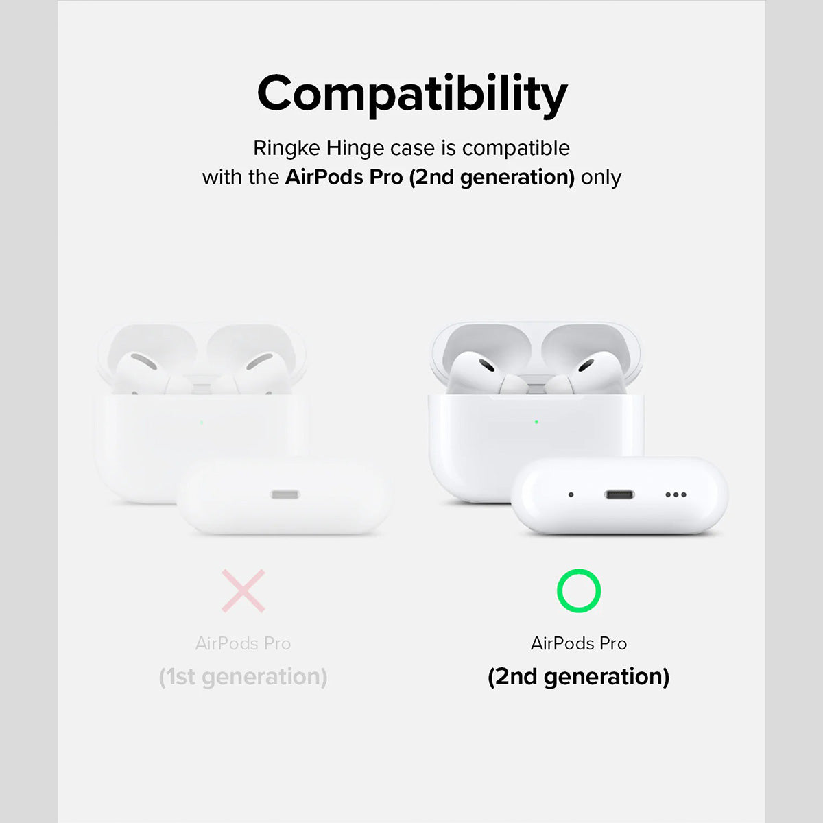 Ringke Hinge Case for AirPods Pro 2 (Clear)