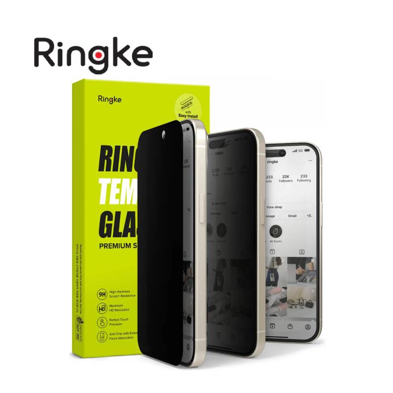 Ringke Privacy Glass Screen Protector for iPhone 16 Series