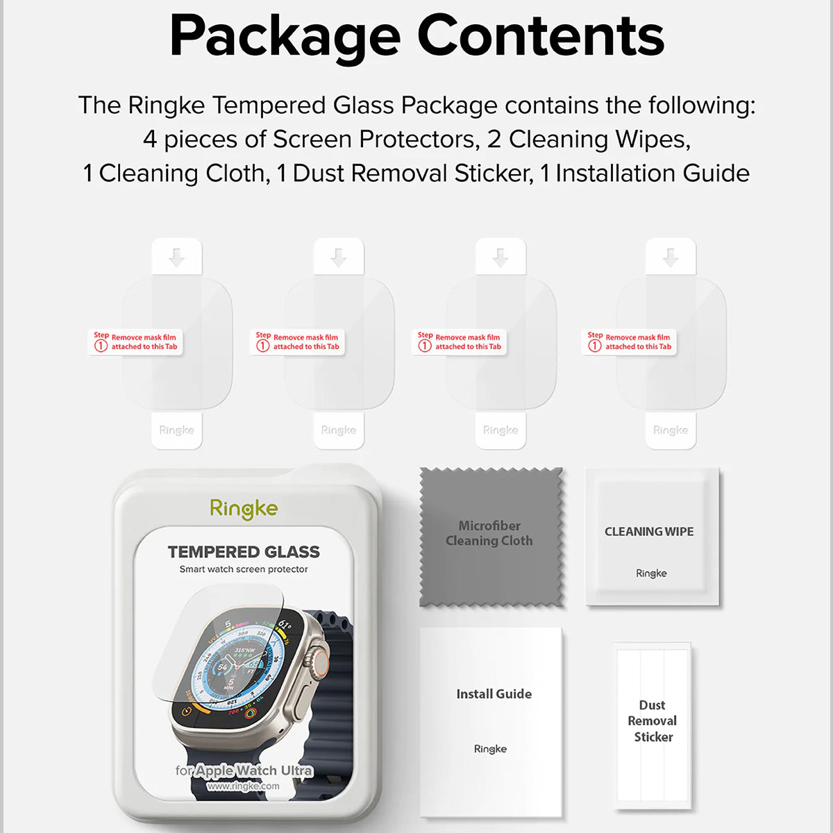 Ringke Screen Protector for Apple Watch 49mm (Clear)