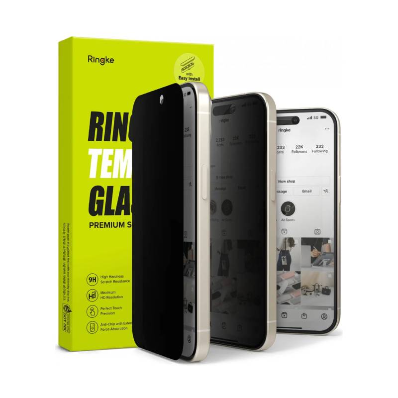 Ringke Privacy Glass Screen Protector for iPhone 16 Series