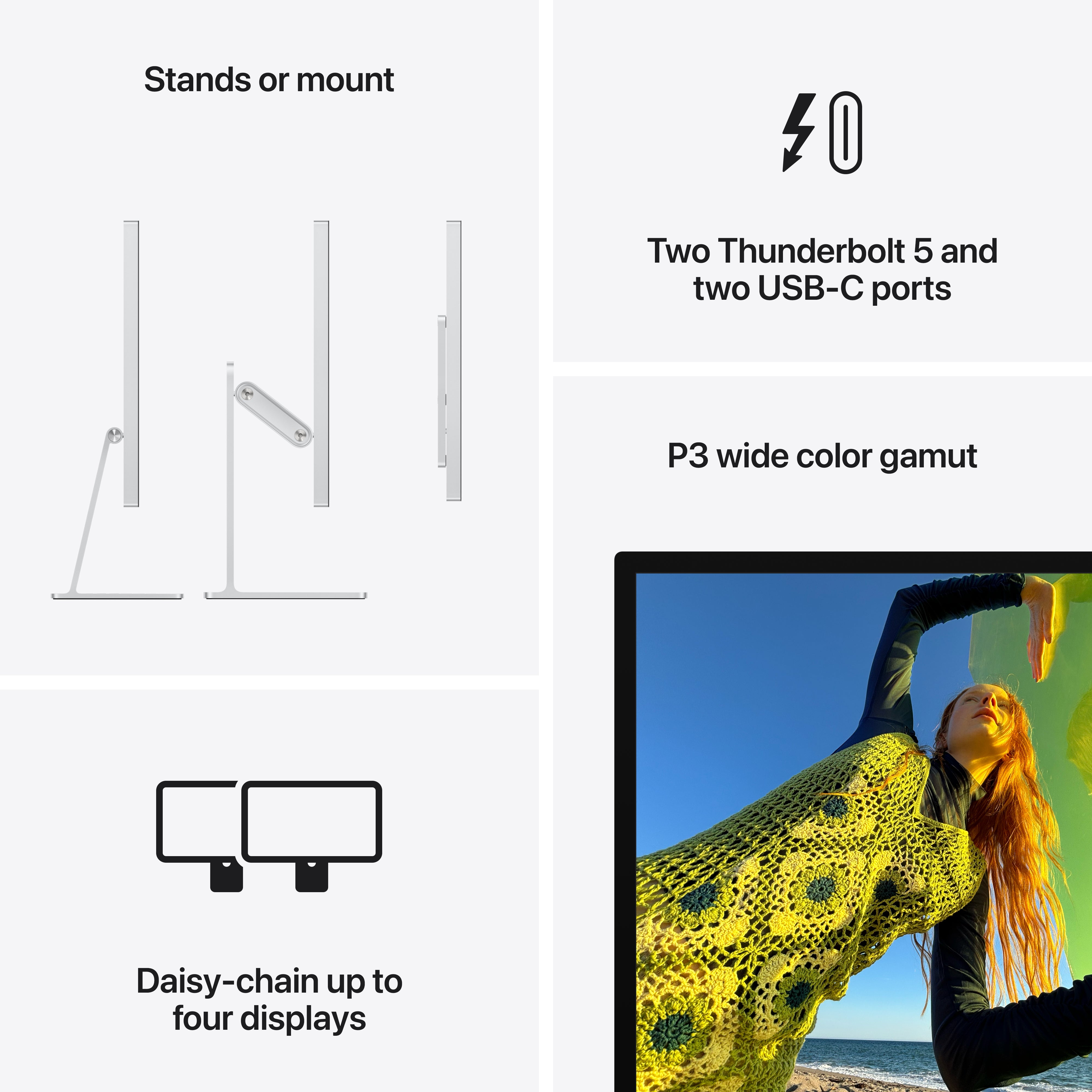Apple Studio Display MFEX4 (Standard glass/Tilt/adjustable stand)