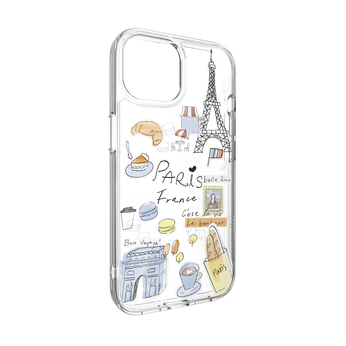 SwitchEasy City Hand-drawn Print Case with AirBarrier Shockproof Clear Case for iPhone 15 Series