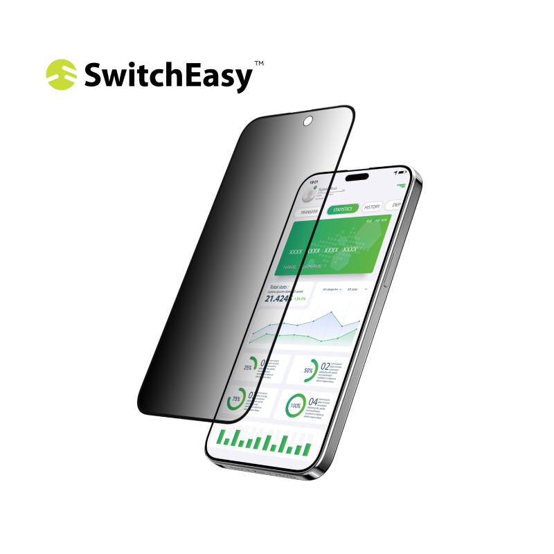 SwitchEasy Glass Privacy Screen Protector for iPhone 16 Series