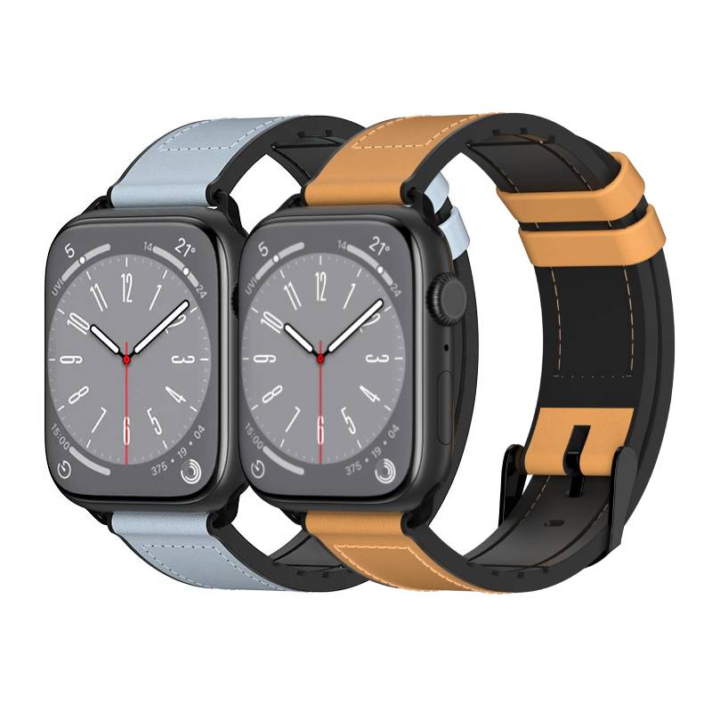 SwitchEasy Hybrid Silicone-Leather Apple Watch  Band (44/45/46/49mm)