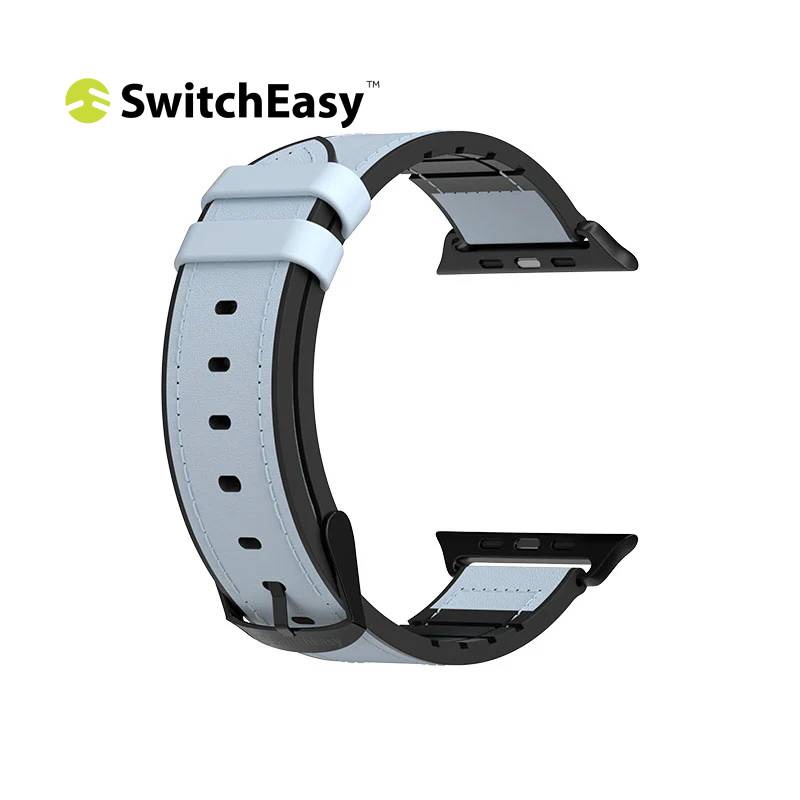 SwitchEasy Hybrid Silicone-Leather Apple Watch  Band (44/45/46/49mm)