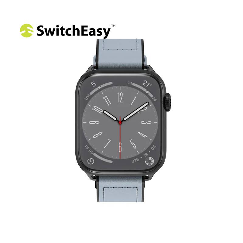 SwitchEasy Hybrid Silicone-Leather Apple Watch  Band (44/45/46/49mm)