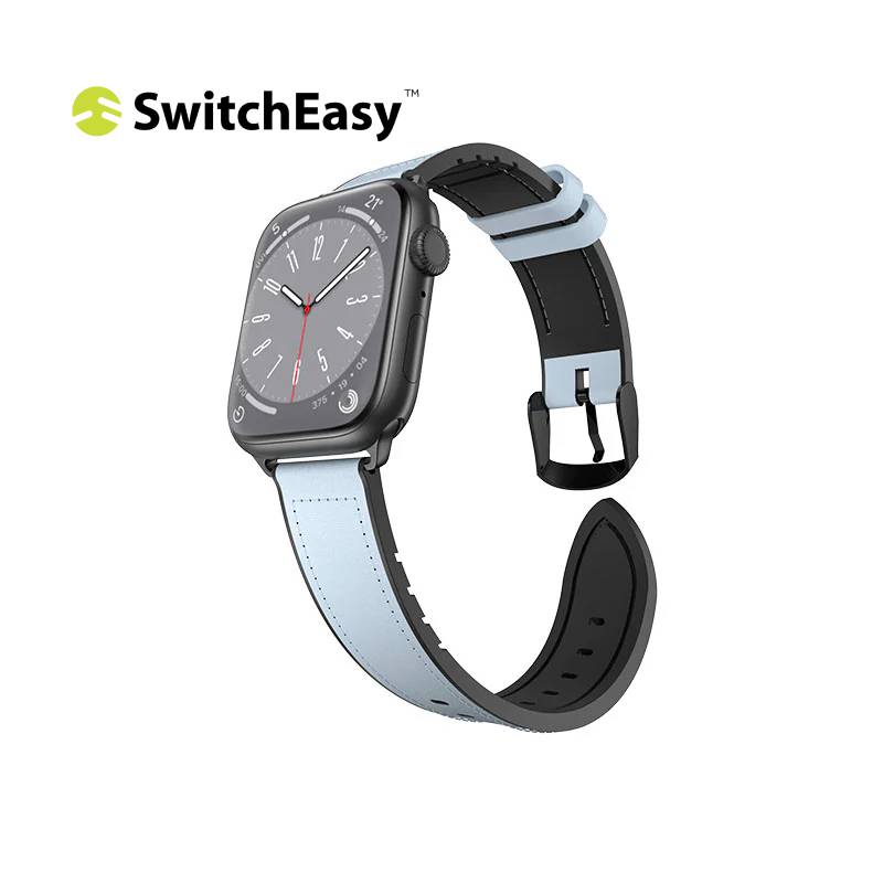 SwitchEasy Hybrid Silicone-Leather Apple Watch  Band (44/45/46/49mm)