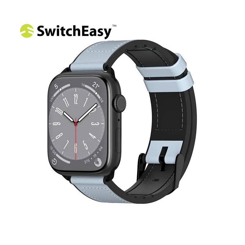 SwitchEasy Hybrid Silicone-Leather Apple Watch  Band (44/45/46/49mm)