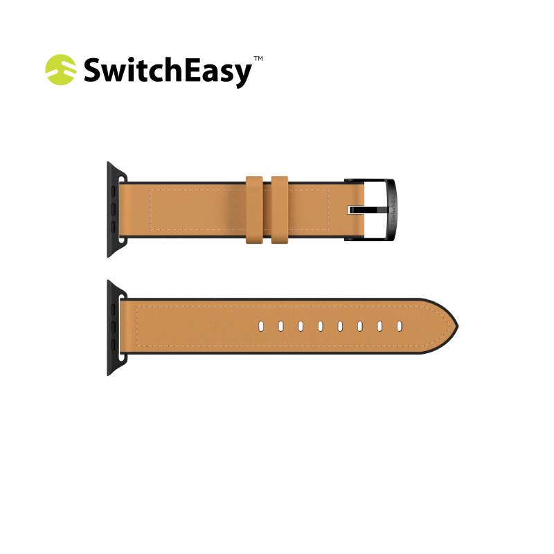 SwitchEasy Hybrid Silicone-Leather Apple Watch  Band (44/45/46/49mm)