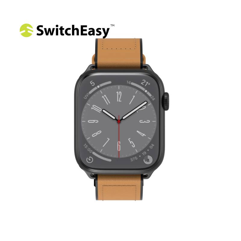 SwitchEasy Hybrid Silicone-Leather Apple Watch  Band (44/45/46/49mm)