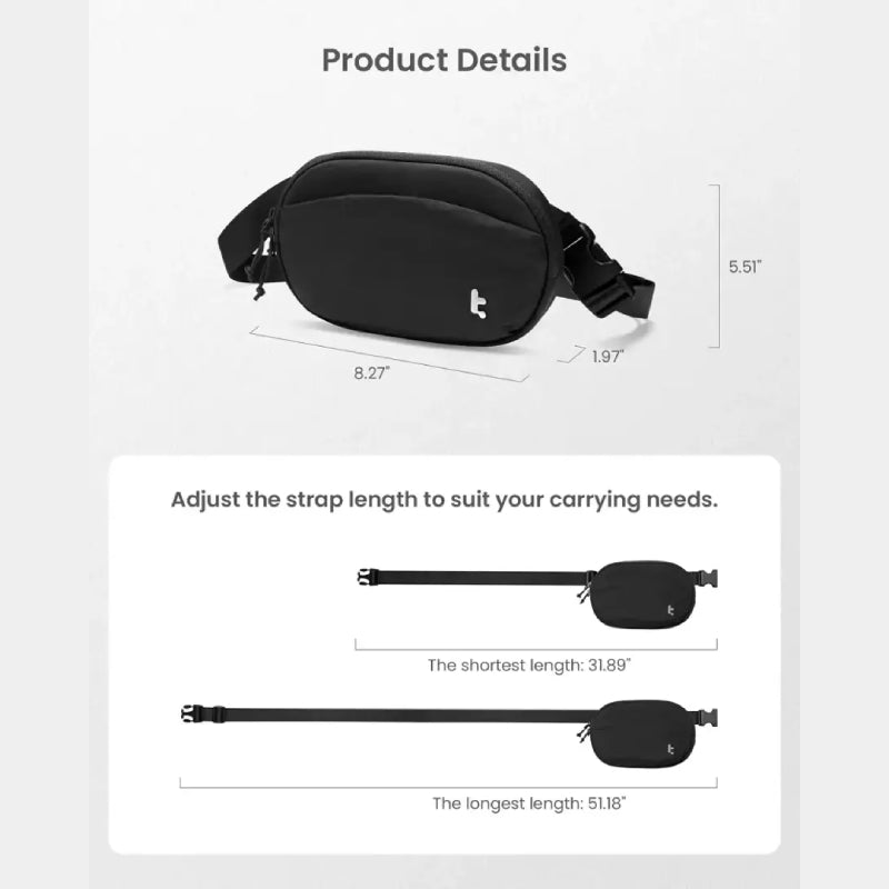 Tomtoc T32 SlingBean Belt Bag (1.5L) - XtraSure | Apple Authorized Reseller in Myanmar