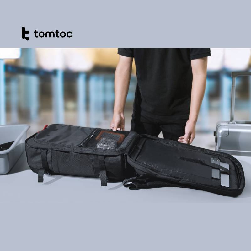 Tomtoc Navigator-A82 Travel Laptop Backpack 17″ (Black) - XtraSure | Apple Authorized Reseller in Myanmar