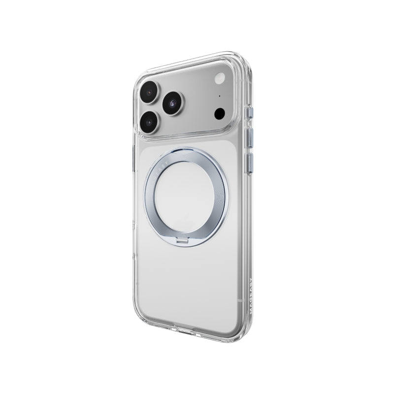 MagEasy Bright 360 M Never Yellowing Rotating Ring Protective Clear Case For iPhone 18 Series